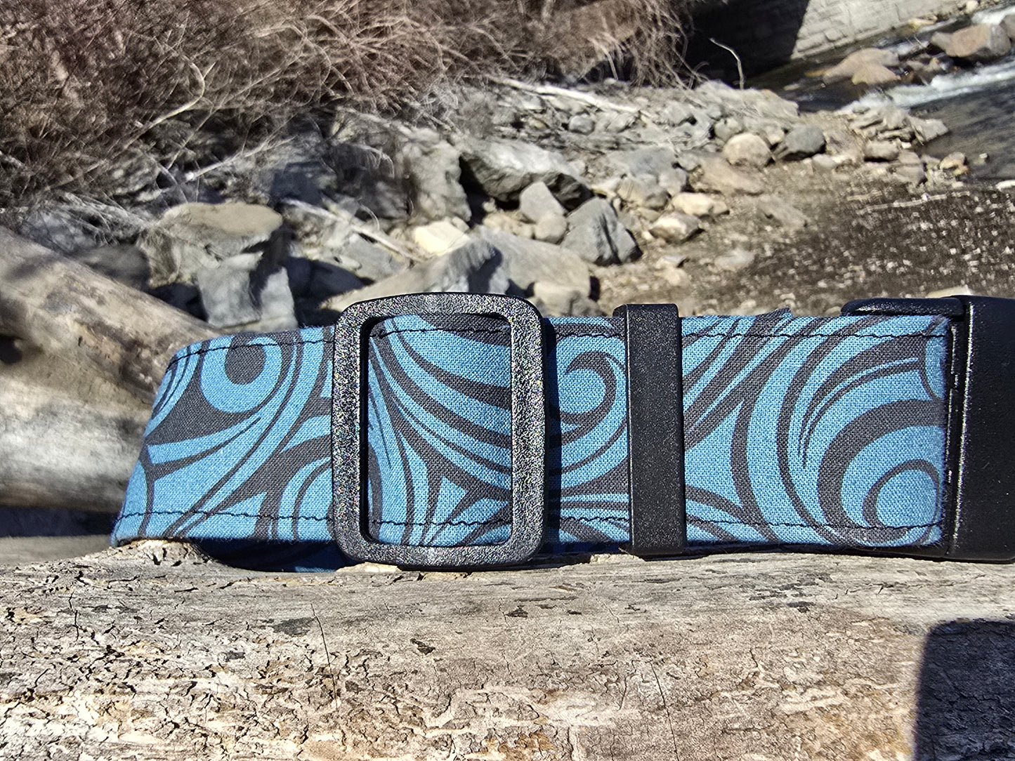Blue Swirl Premium Dog Collar