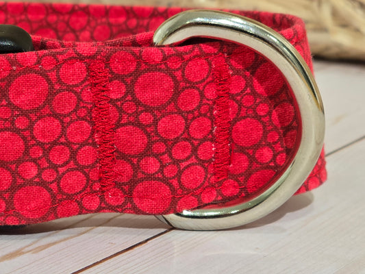 Red Bubbles Premium Dog Collar