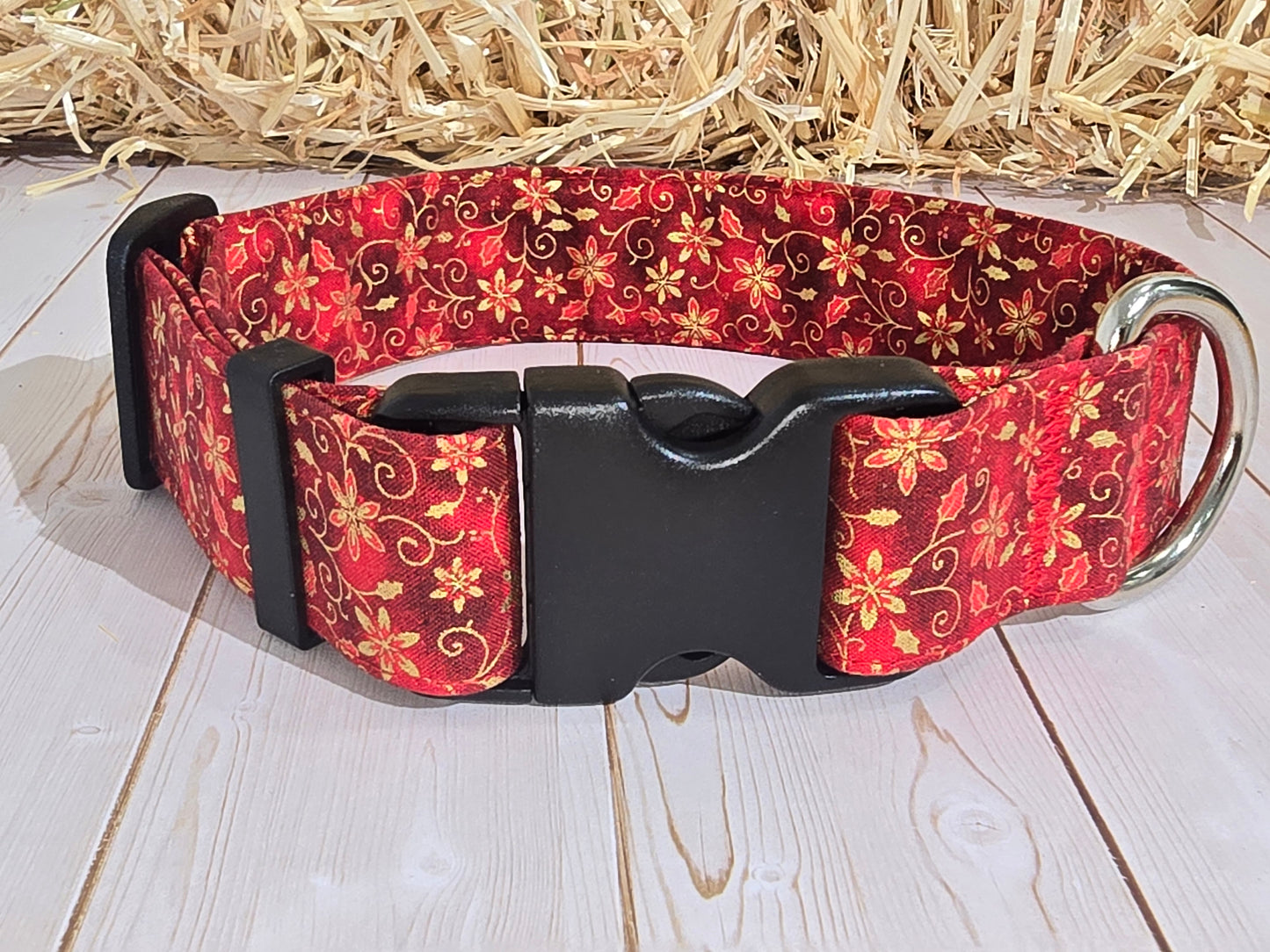 Festive Xmas Red Premium Dog Collar