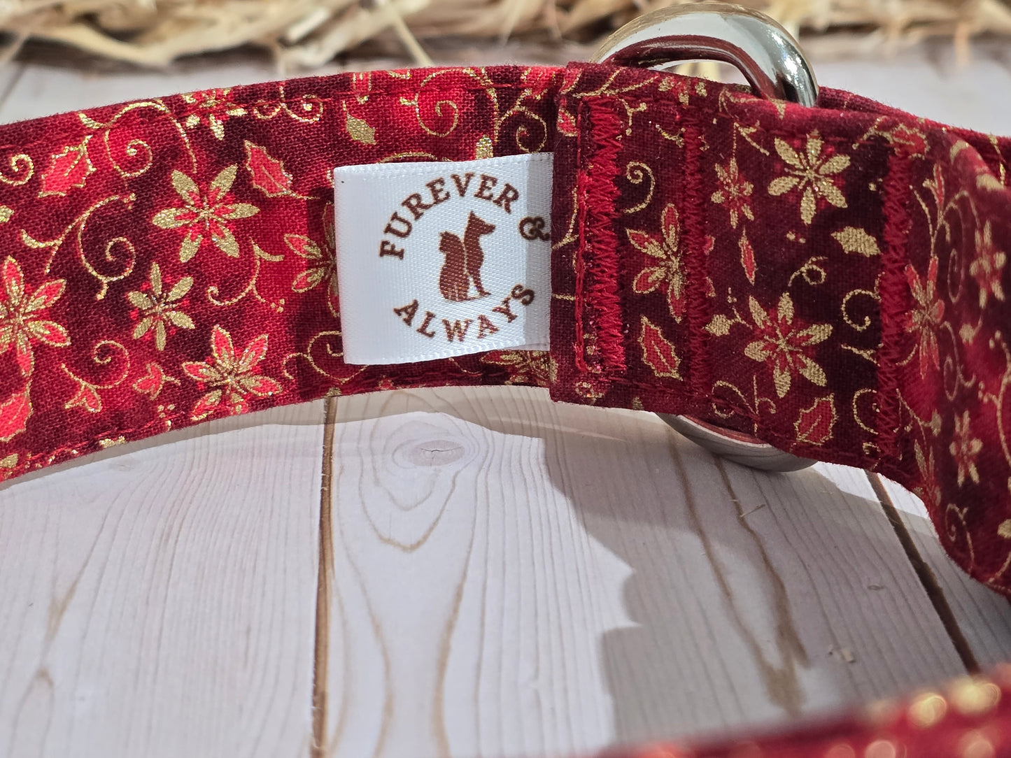 Festive Xmas Red Premium Dog Collar