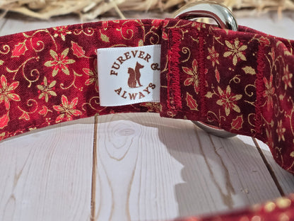 Festive Xmas Red Premium Dog Collar