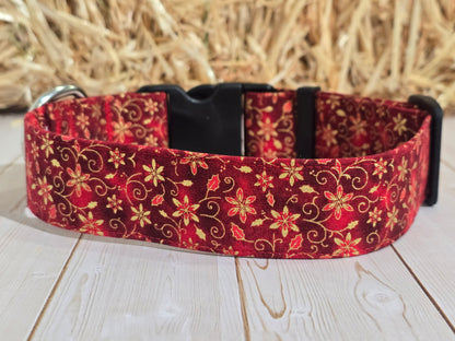 Festive Xmas Red Premium Dog Collar