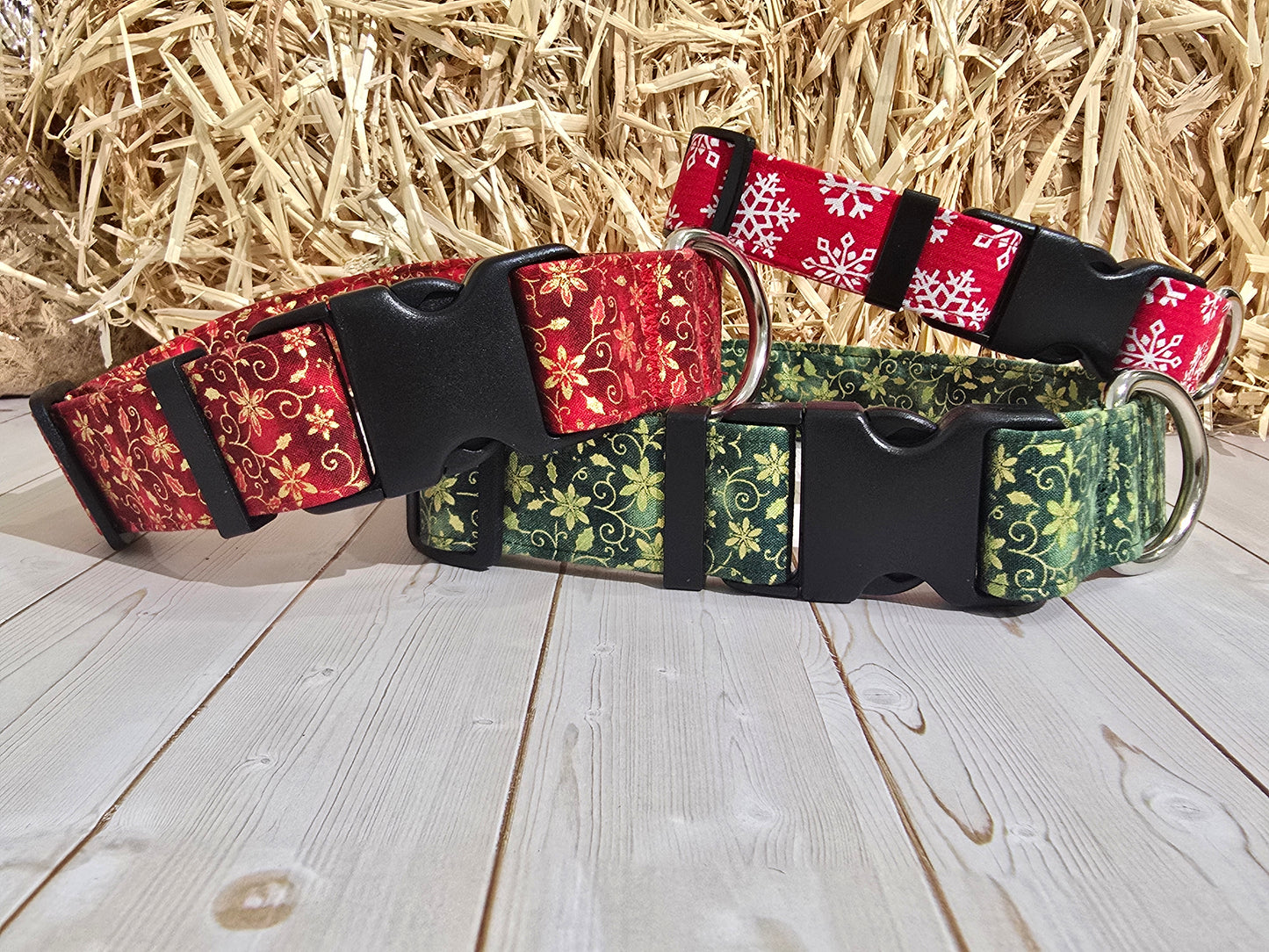 Festive Xmas Red Premium Dog Collar