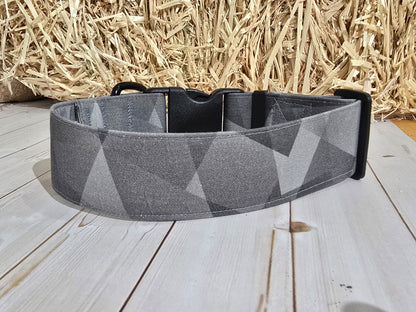 Geometric Gray Premium Dog Collar