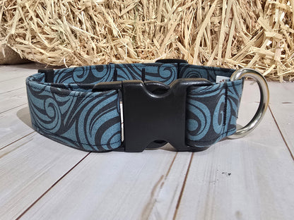 Blue Swirl Premium Dog Collar