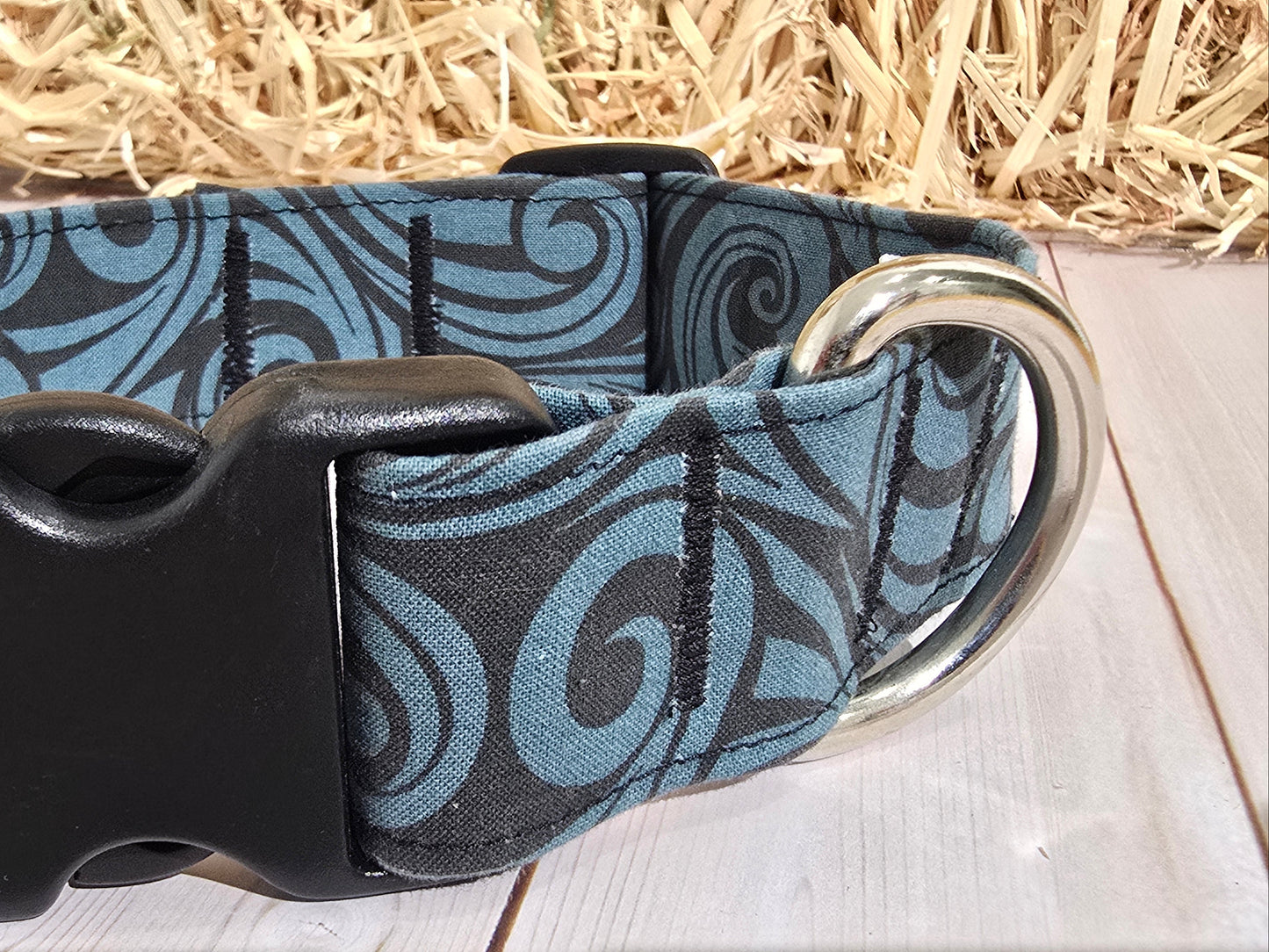 Blue Swirl Premium Dog Collar