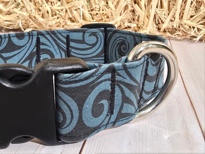 Blue Swirl Premium Dog Collar