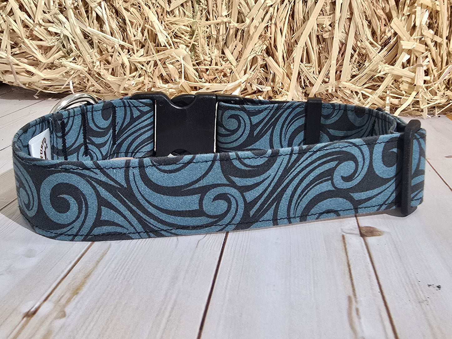 Blue Swirl Premium Dog Collar