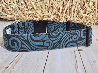 Blue Swirl Premium Dog Collar