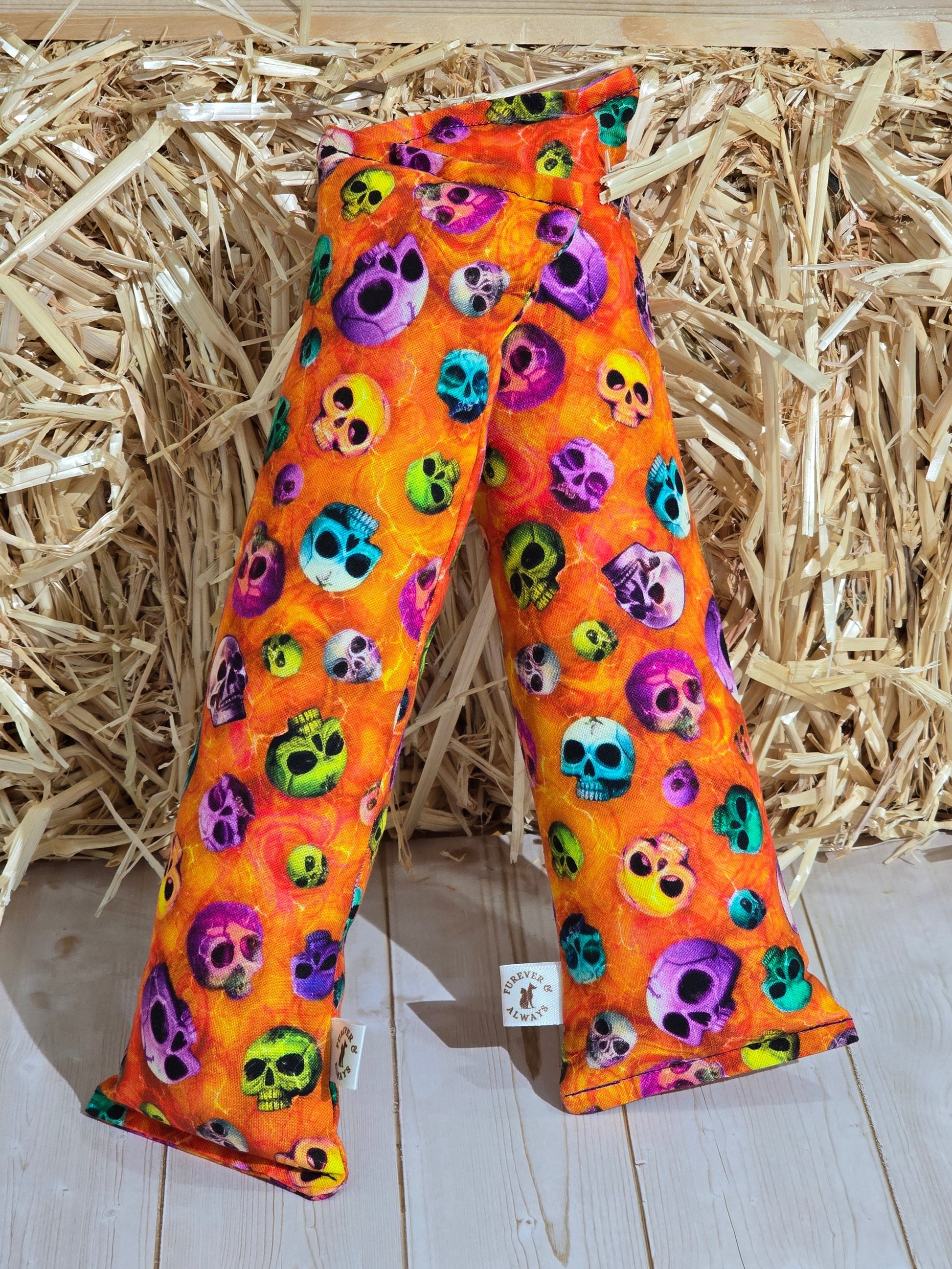 Two Halloween Skull Cat Kickers