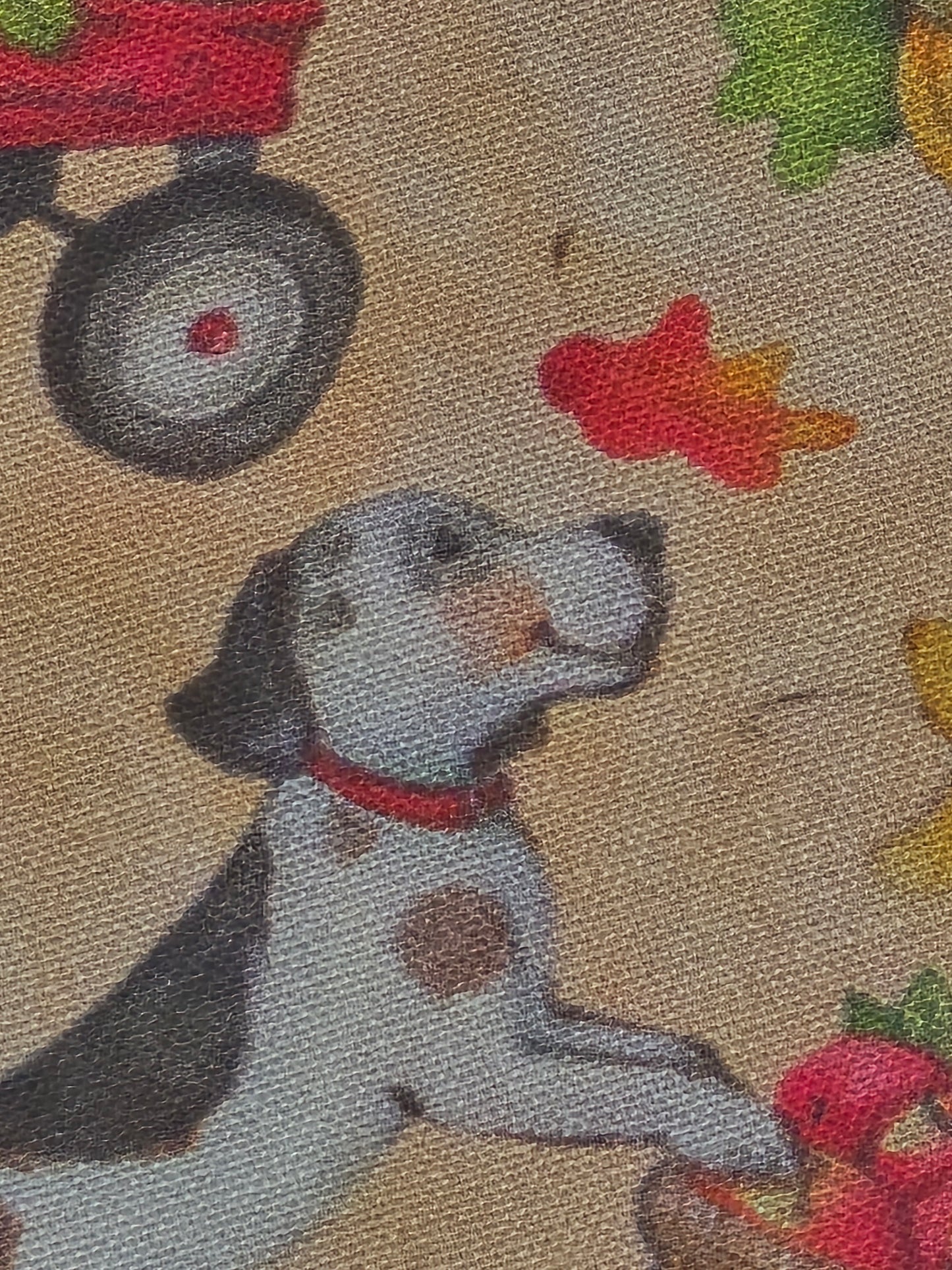 Fall Harvest Dogs and Green Xmas Floral Bandana