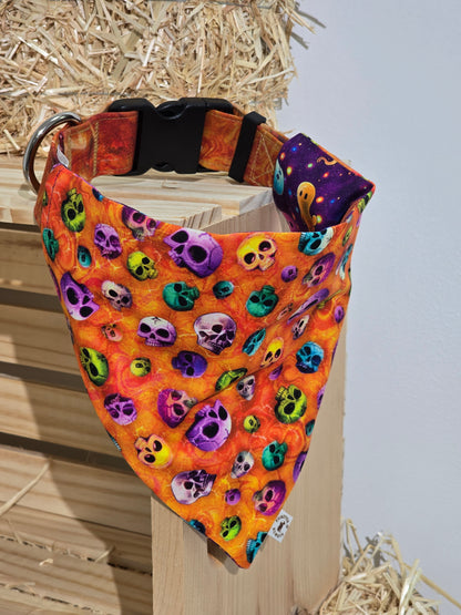 Halloween Skulls & Ghosts Dogs Bandana